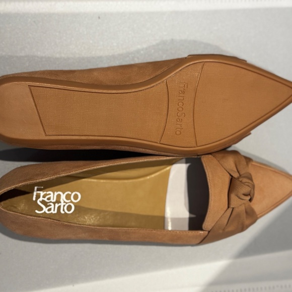 Franco Sarto - Nude/tan suede pointed flats size 8.5 - Picture 3 of 4